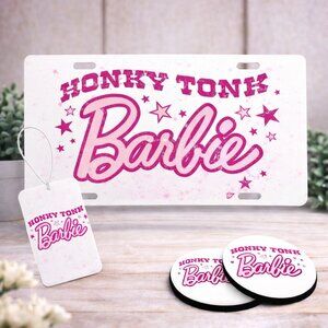 Honky Tonk Barbie Car Tag Car Freshie Car Coasters Gift Set Bundle